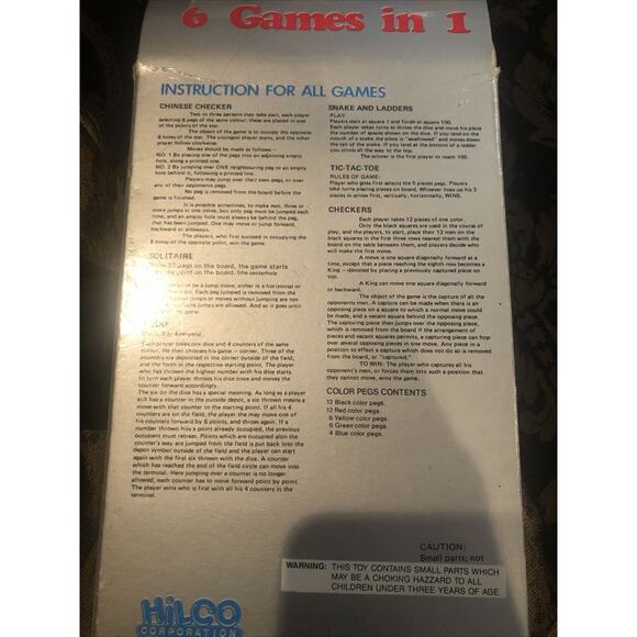 Hilco Magnetic Travel Mate 6 Games in 1 - Snake Ladders Ludo Solitaire Checkers - Picture 2 of 2